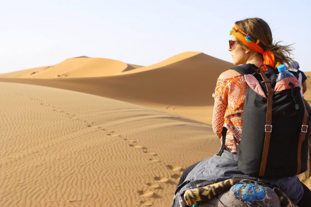 woman in desert
