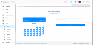 maternity leave date selection