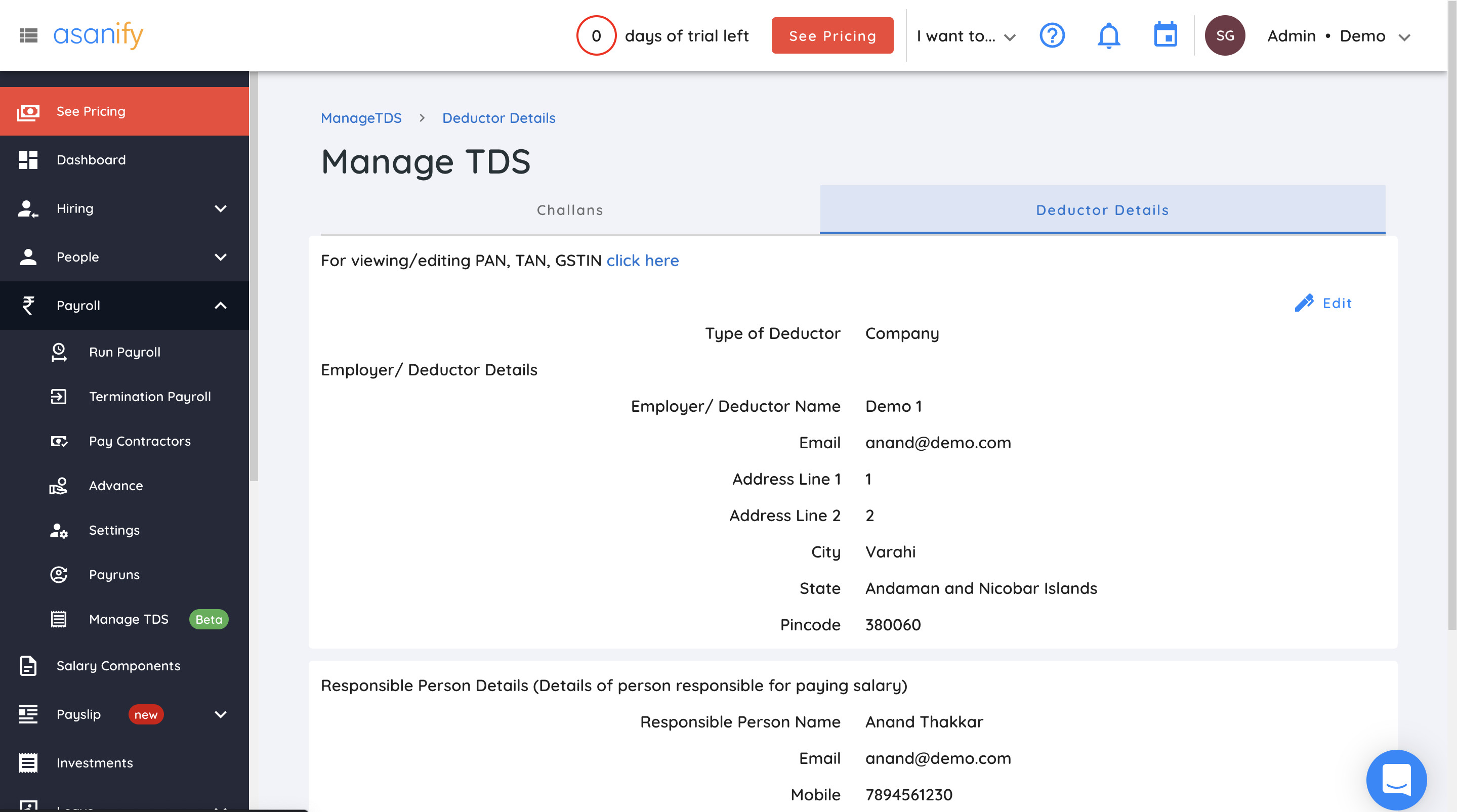 deductor details form 24q