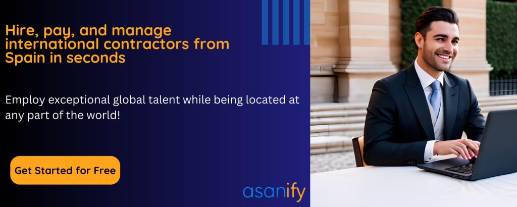 Spain contractor hiring with Asanify
