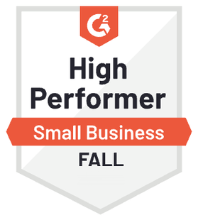 G2 High Performer Small Business badge for Asanify