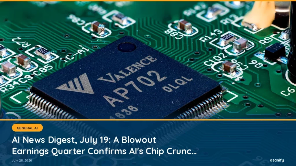AI News Digest, July 19: A Blowout Earnings Quarter Confirms AI's Chip Crunch Is Real - Asanify AI News