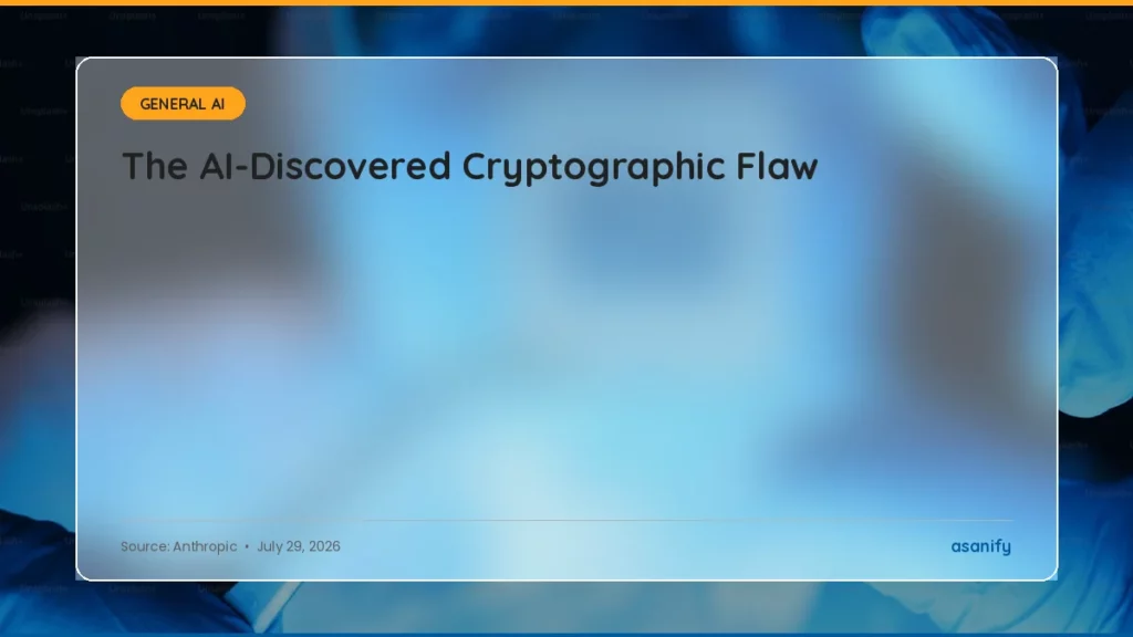 AI News Digest, July 29: The AI-Discovered Cryptographic Flaw That Should Worry Your Security Team - Asanify AI News